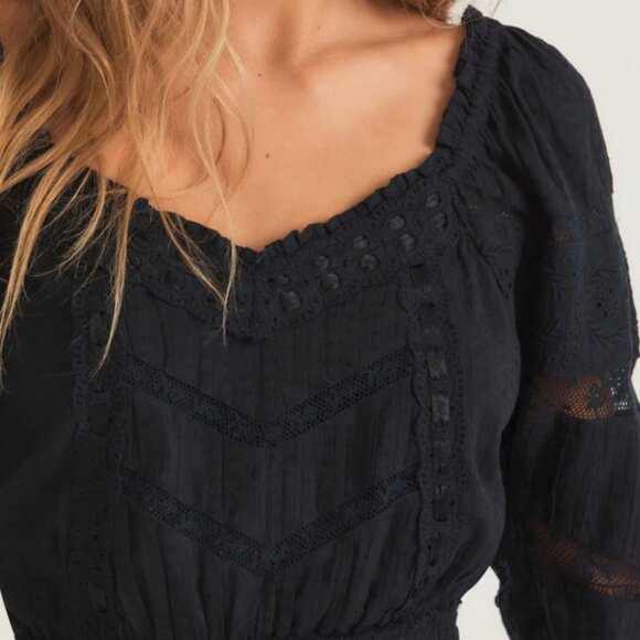 NWT $395 Black Sanaya Mini Dress LOVESHACKFANCY XS 2 4 - Picture 4 of 11